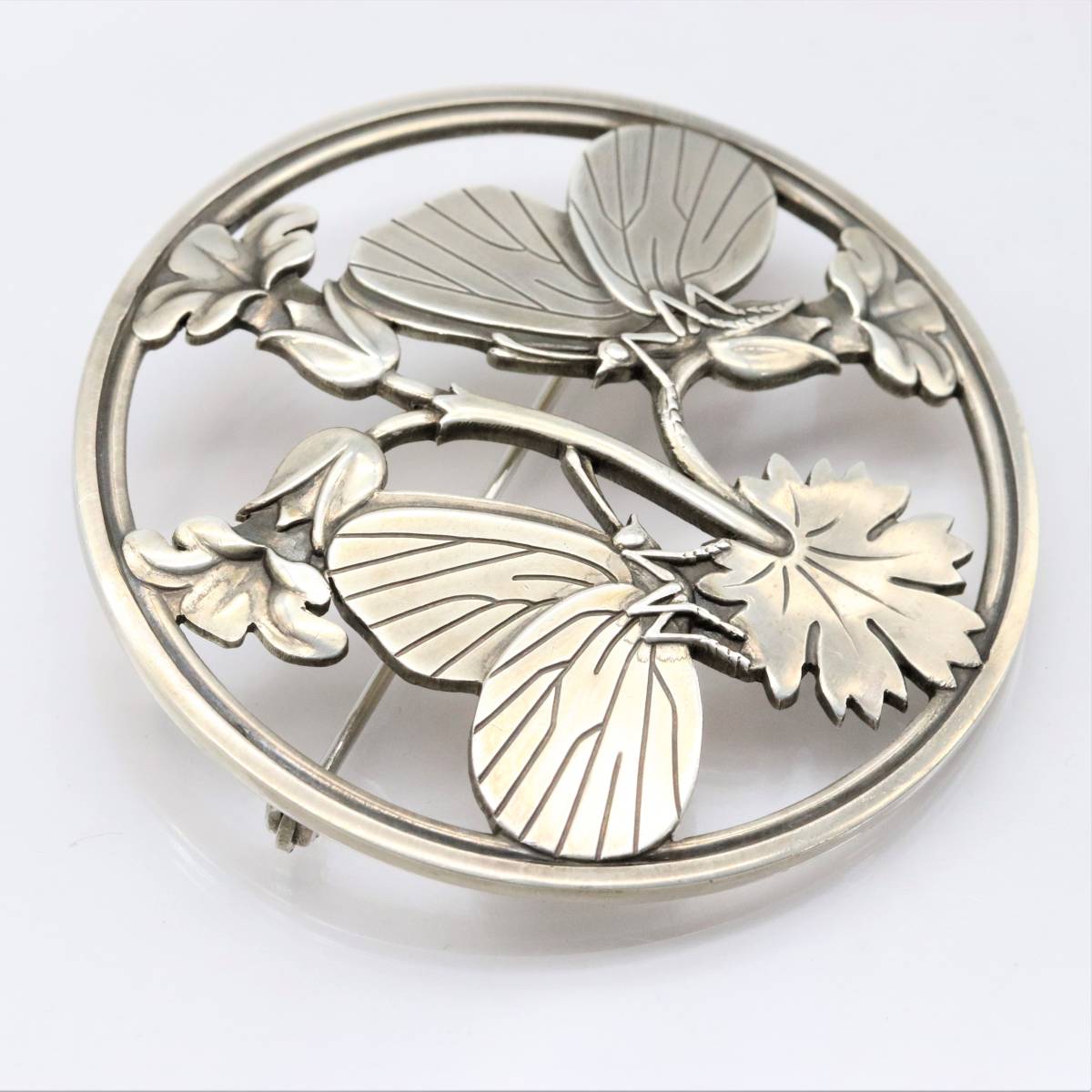  George Jensen brooch butterfly round 283 silver DENMARK