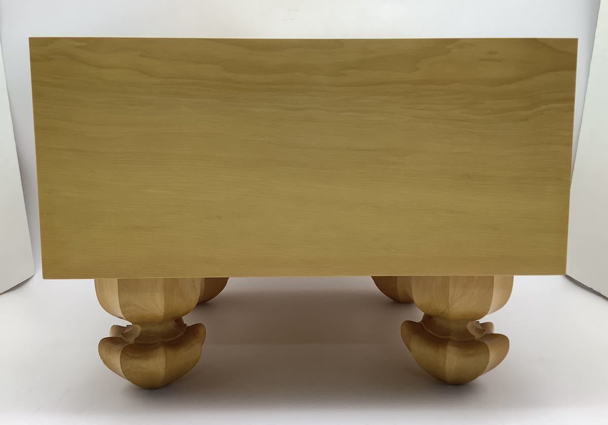 A 本榧と思われます 脚付 将棋盤 5寸4分 約16.5cm 約13kg 桐盤覆付