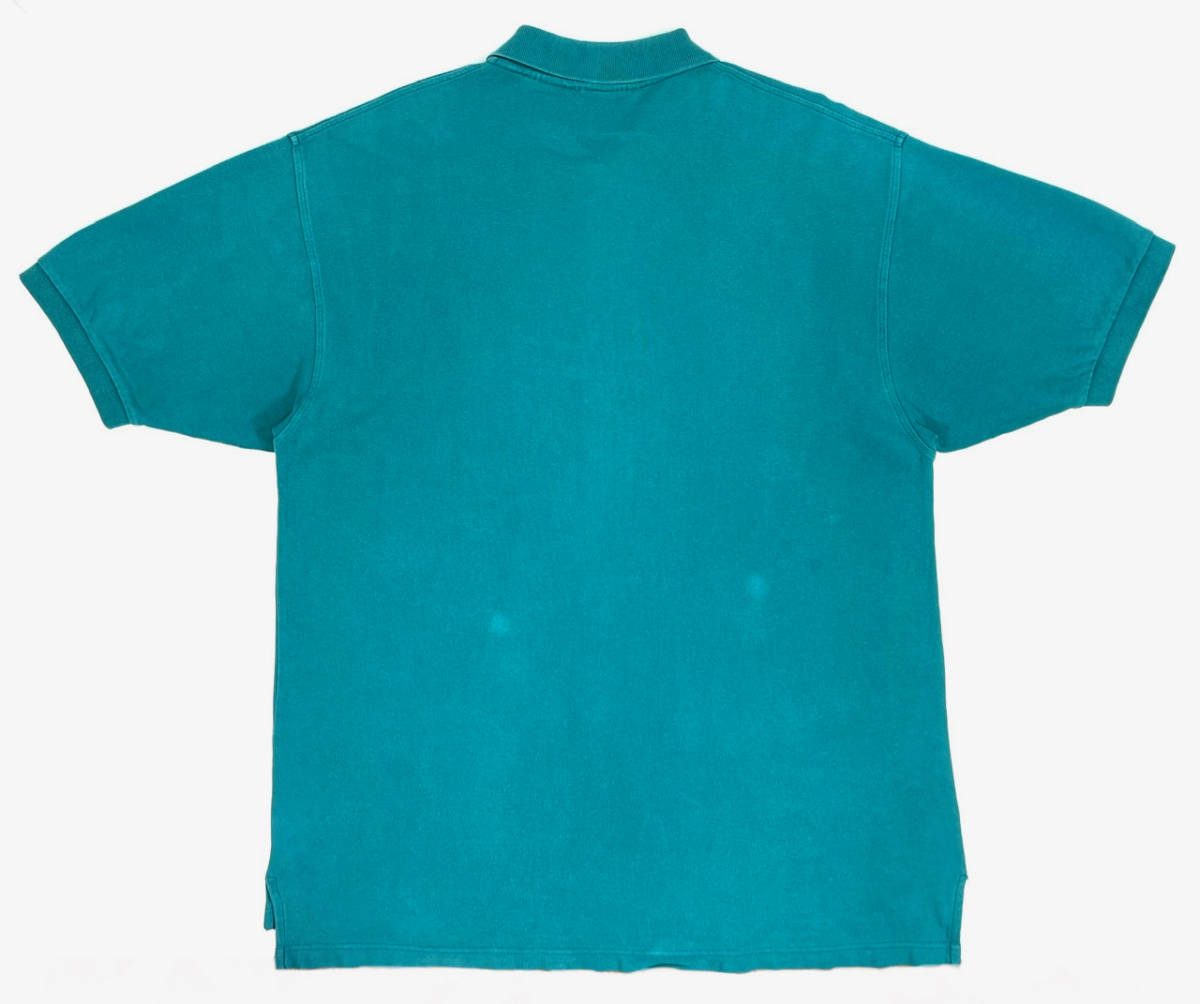 1990s REI Polo shirts XL Turquoise green オールド アールイーアイ 半袖ポロシャツ ターコイズグリーン アウトドア_画像2