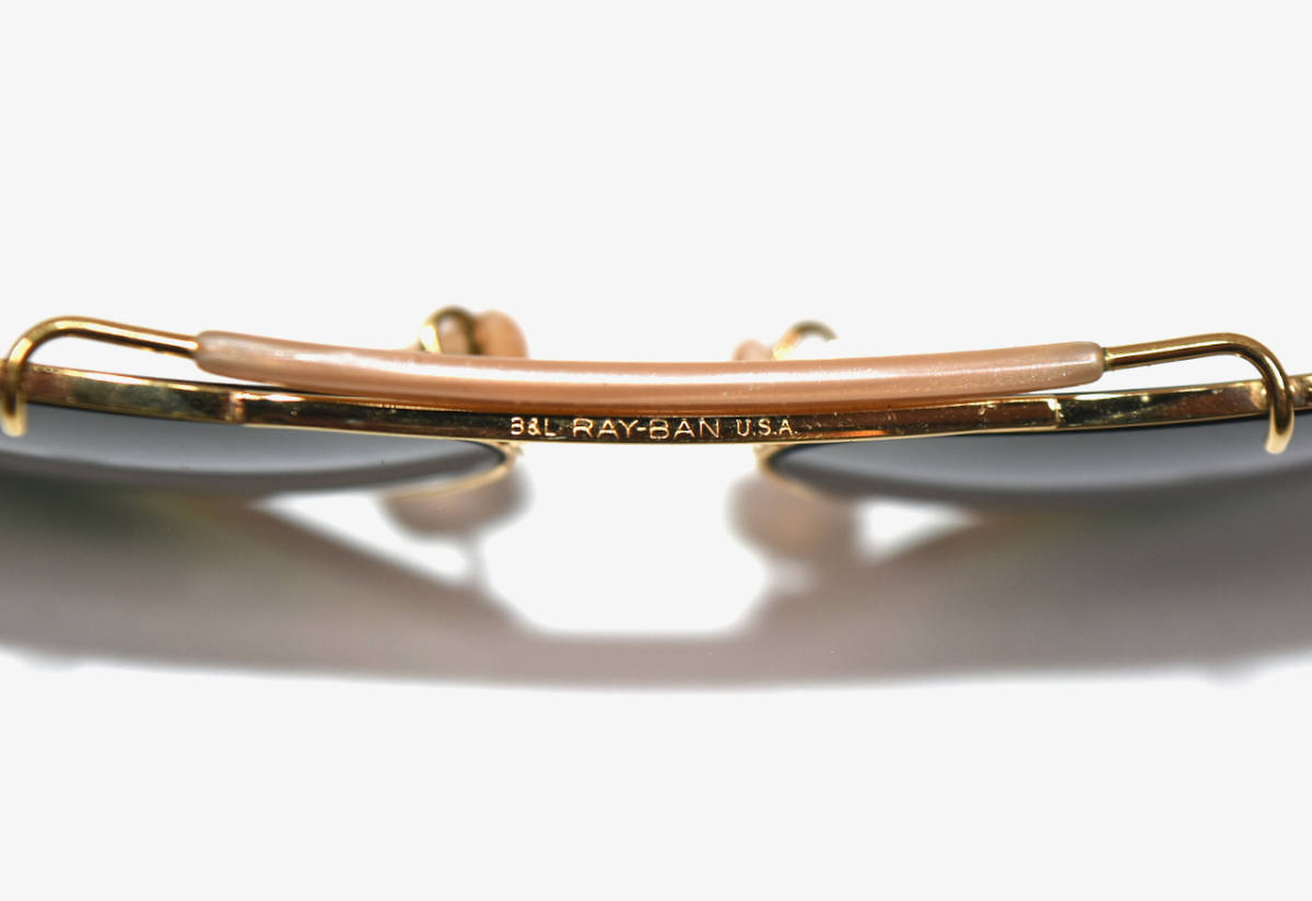 美品 1970s B&L Ray-Ban OUTDOORSMAN MADE IN USA Gold ヴィンテージレイバン ボシュロム アウトドアーズマン ケース付 バイクツーリング_画像5