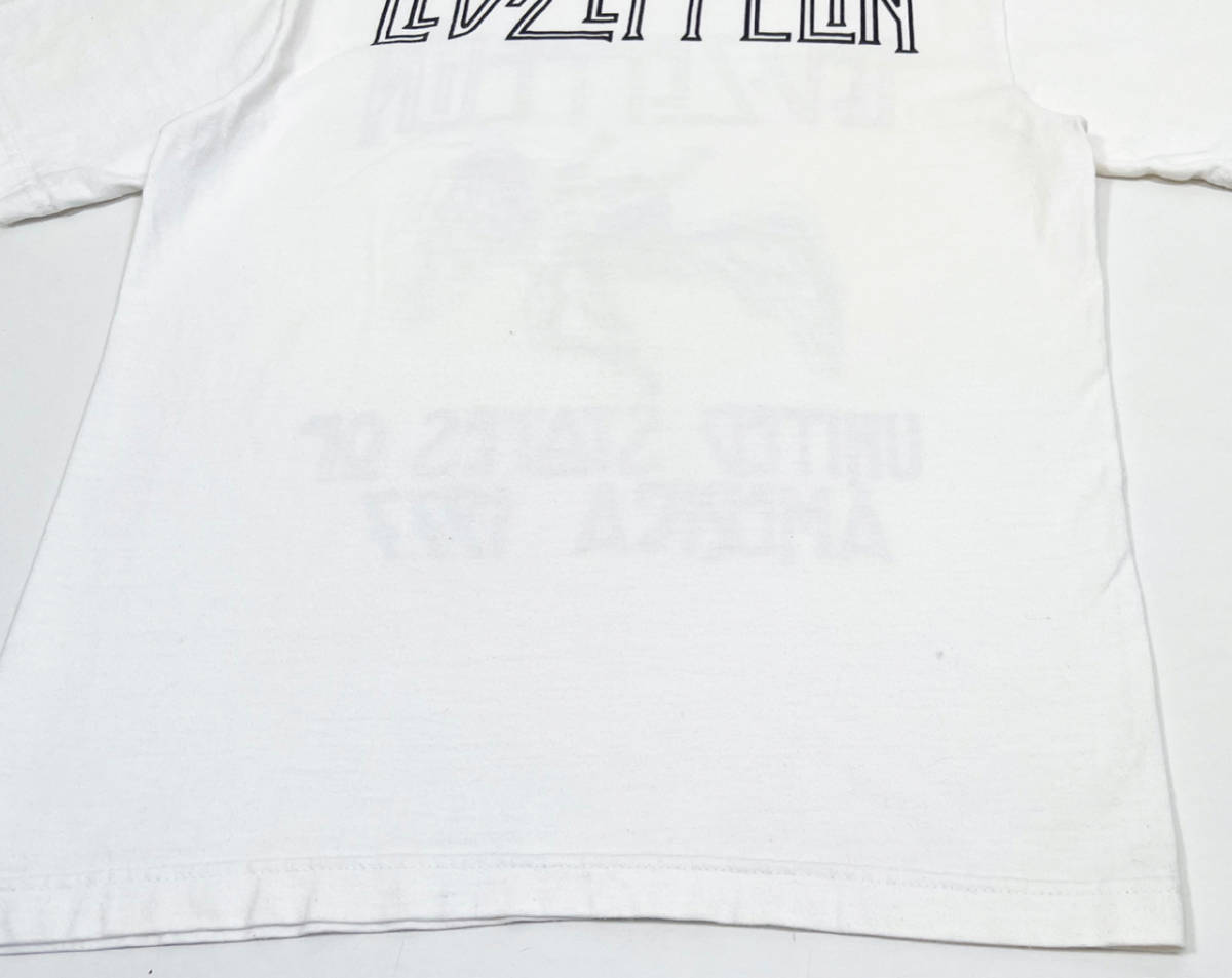 2010s LED ZEPPELIN S/S Tee M White 半袖Tシャツ レッドツェッペリン バンド ロック ホワイト 白 両面プリント_画像8