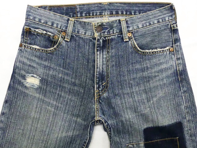 即決★リーバイス505★W30 パッチワーク ハーフパンツ Levis メンズ 限定 デニム ジーンズ ジーパン ダメージ加工 ビンテージ加工