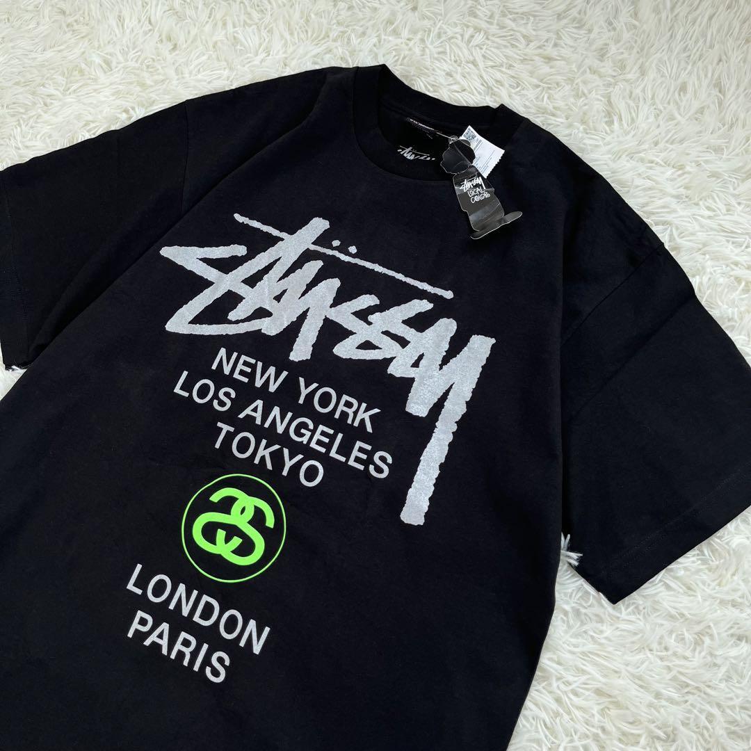 【00s・新品未使用】ステューシー/STUSSY Tシャツ　ワールドツアー　XL