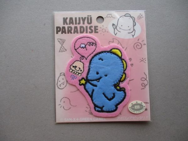 80s KAIJYU PARADISEかいじゅうパラダイス ワッペン/BアップリケSAN-Xパッチ昭和レトロ古いファンシーPATCHパッチかわいいサンエックス S97_画像1