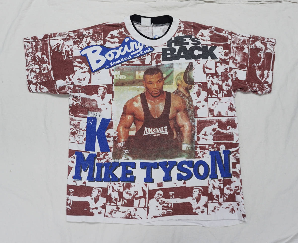 定番の冬ギフト Lee Bruce 総柄Tシャツ Tyson Mike 90's 激レア