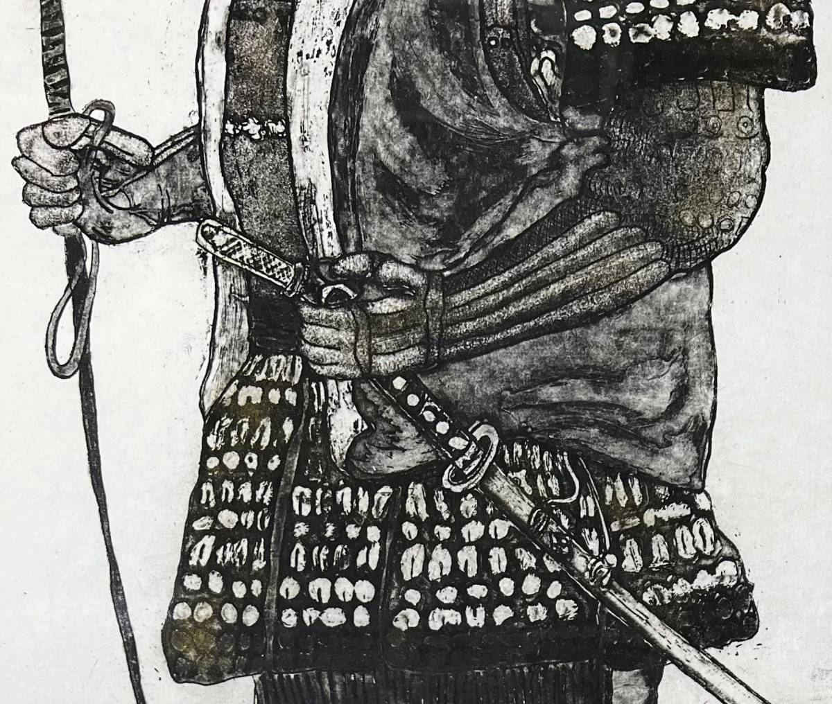 黒澤明銅版画額「影武者」 世界的に活躍した映画監督が戦国時代 黒澤明銅版画額「影武者」 世界的に活躍した映画監督が戦国時代