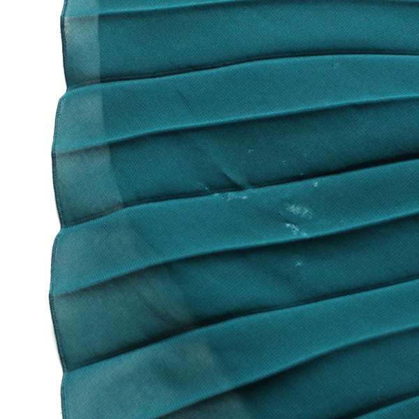 ティアラ Tiara プリーツデザイン リボン付き ワンピース 美ライン サイズ3 23-0618bu04_裾にダメージあり、目立ちません