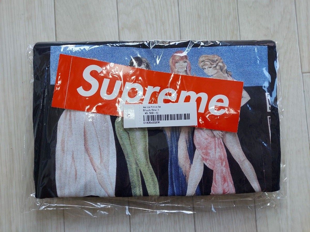 新品 ~Supreme~ American Picture Tee S black 半袖Tシャツ 黒 tee