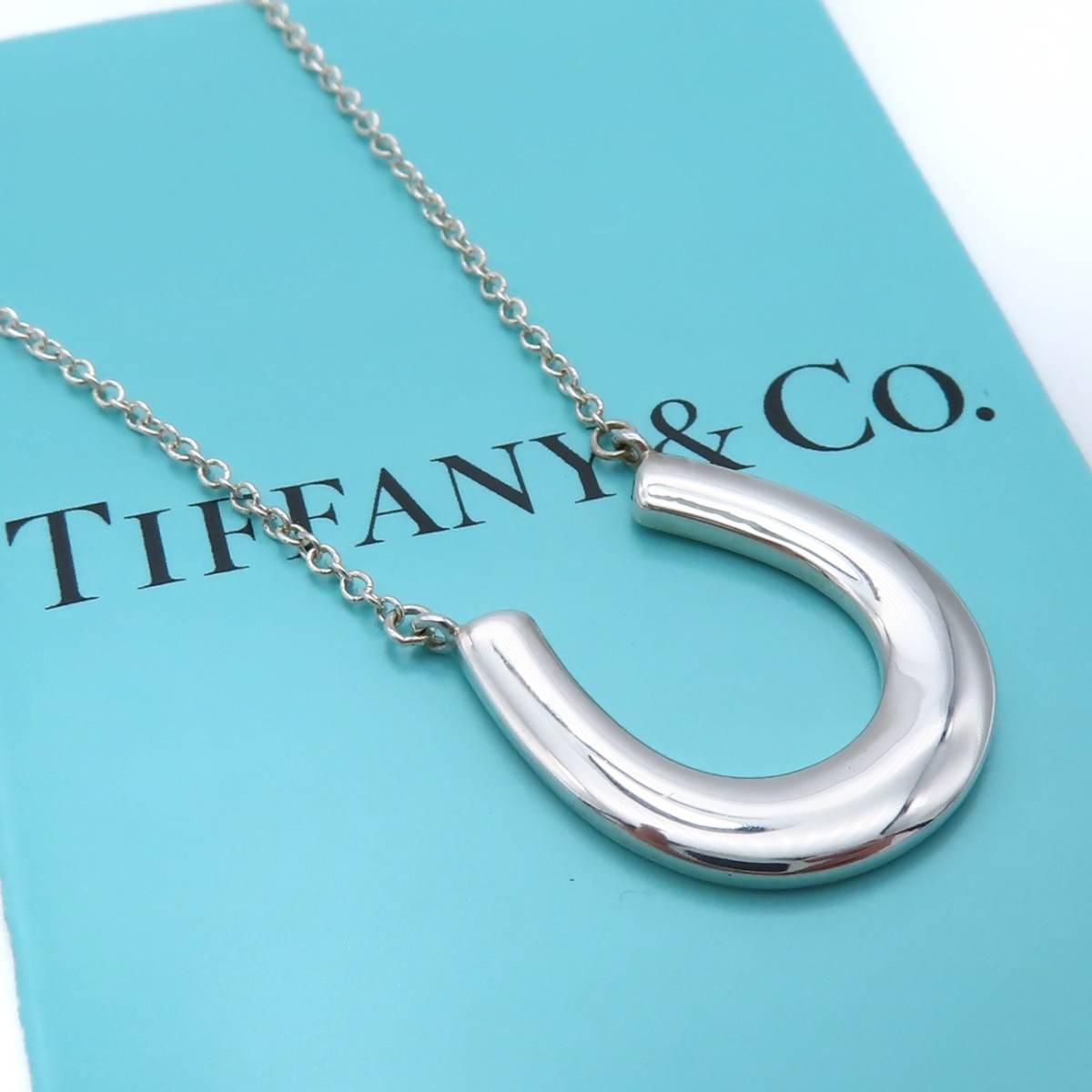 極希少 美品 Tiffany&Co. ティファニー ホース シュー シルバー ネックレス 1837 AG925 SV925 馬 蹄鉄 馬蹄 HH85_画像1