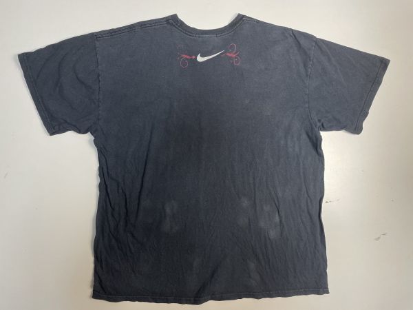 ☆ビッグサイズ US古着 NIKE ナイキ Tシャツ 半袖 プリント ラバープリント ブラック黒【XL】コットン　　　　　　◆3788◆_画像9