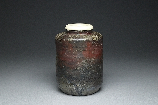 □□存在感ある逸品!森本丹山 丹波立杭焼 肩衝茶入 □□存在感ある逸品!森本丹山 丹波立杭焼 肩衝茶入