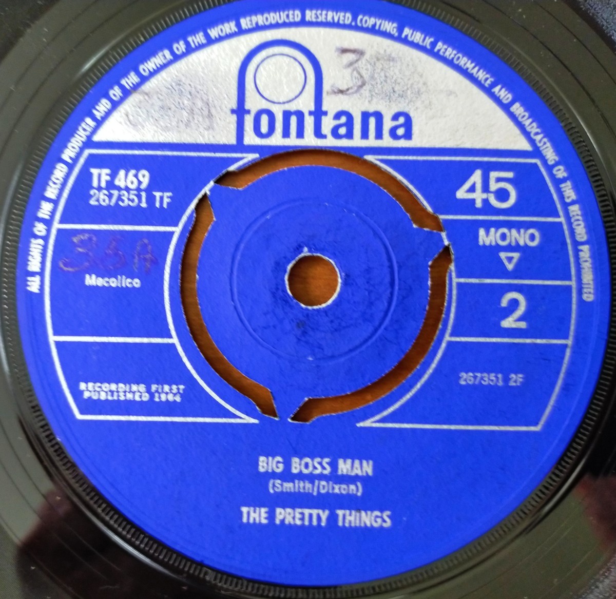 The Pretty Things/Rosalyn・Big Boss Man/英Fontana Org.7_画像2