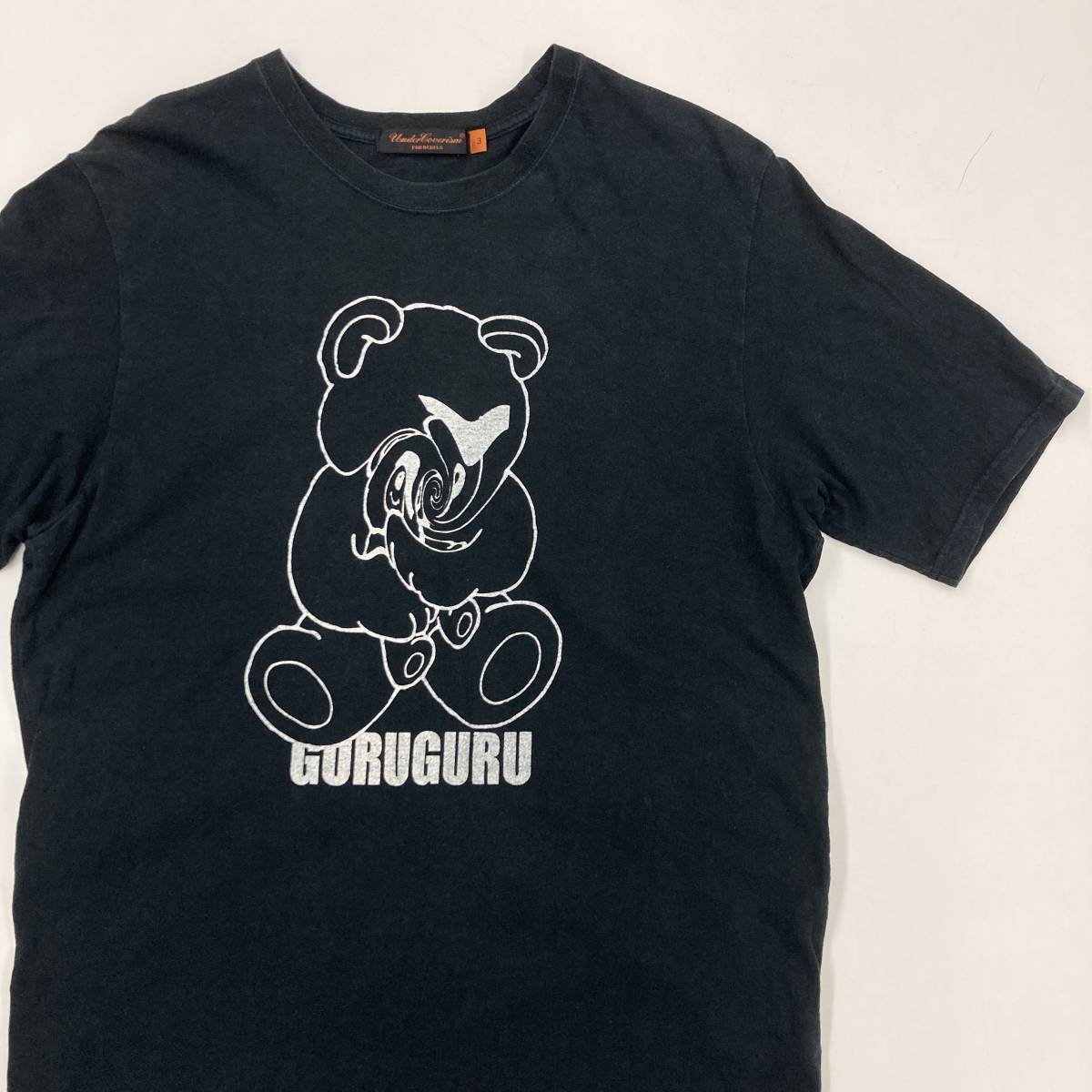 初期 UNDERCOVER 06AW GURUGURU期 目隠しベア Tシャツ ブラック 初期 UNDERCOVER 06AW GURUGURU期 目隠しベア Tシャツ ブラック