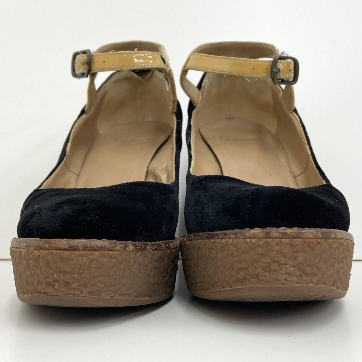 Sue UNDERCOVER × Castaner Wedge подошва ремешок туфли-лодочки велюр 38 размер Hsu undercover ka старт nie-ruarchive 3050347