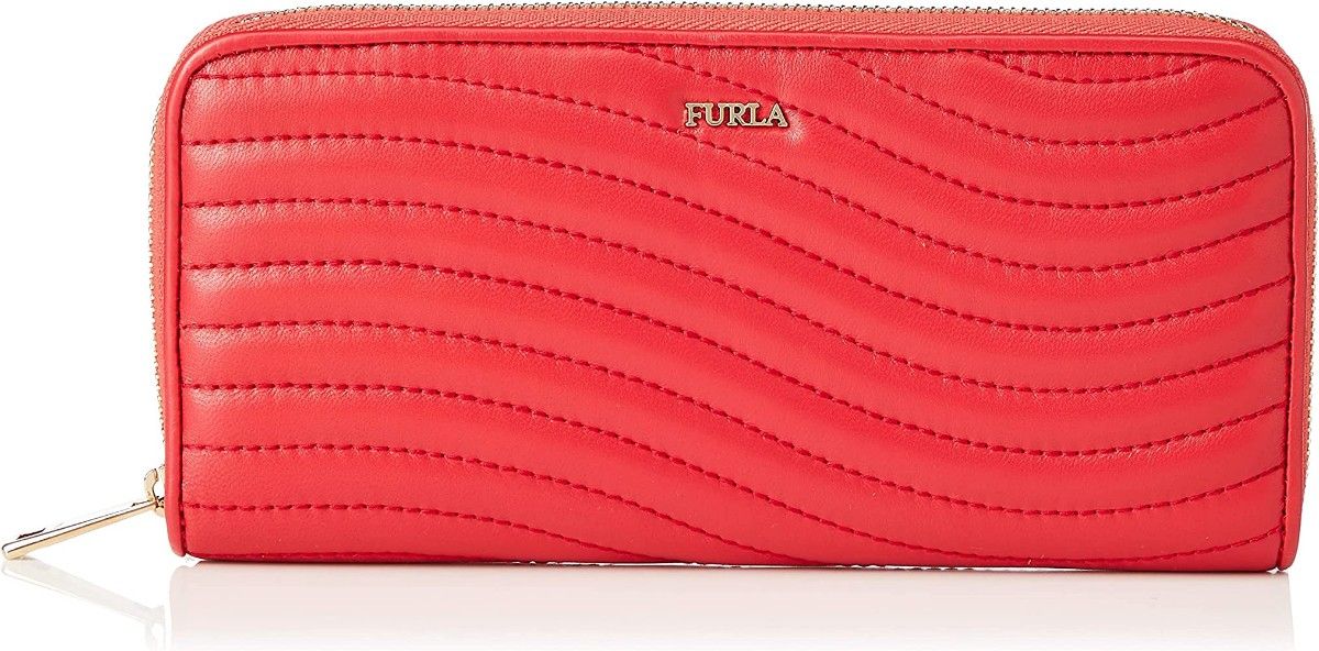 FURLA フルラ ＊ 長財布 ラウンドファスナー 赤 レッド