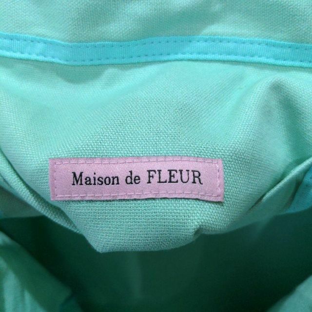 メゾンドフルール Maison de FLEUR ロゴ刺繍 スクエアトートバッグの画像7