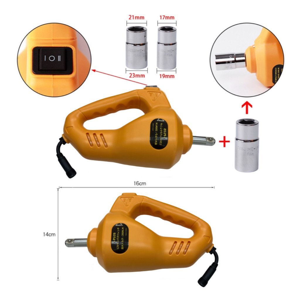 電動ジャッキレンチ 電動パンタグラフジャッキ 3t DC12Vカージャッキ インパクトレンチ ジャッキセット タイヤ交換 電動レンチ シガーソケ_画像3