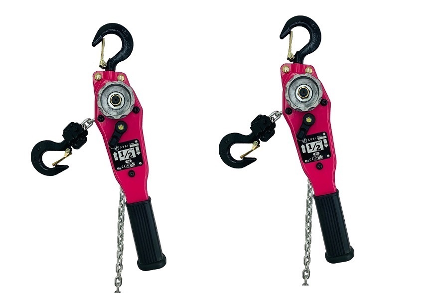 【新モデル】２台セット　レバーホイスト 500kg（0.5ton）LEVER HOIST]チェーンホイスト 三方良しガッチャ レバーブロック　チェーンブロッ_画像1