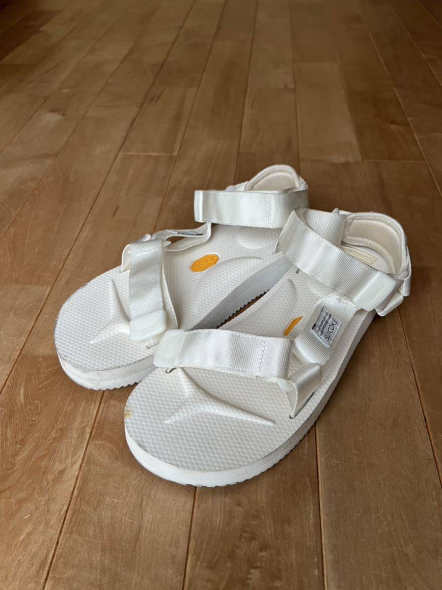 BEAMS別注 SUICOKE スイコック DEPA デパ サンダル 24cm ソリッド白 Vibram ビブラムソール_画像1