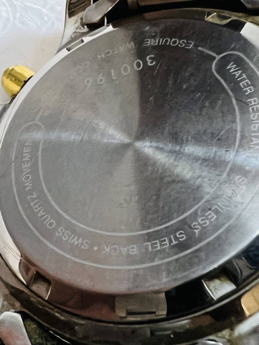 動作未確認 ESQ by Movado(モバード)  クロノグラフ 腕時計の画像5