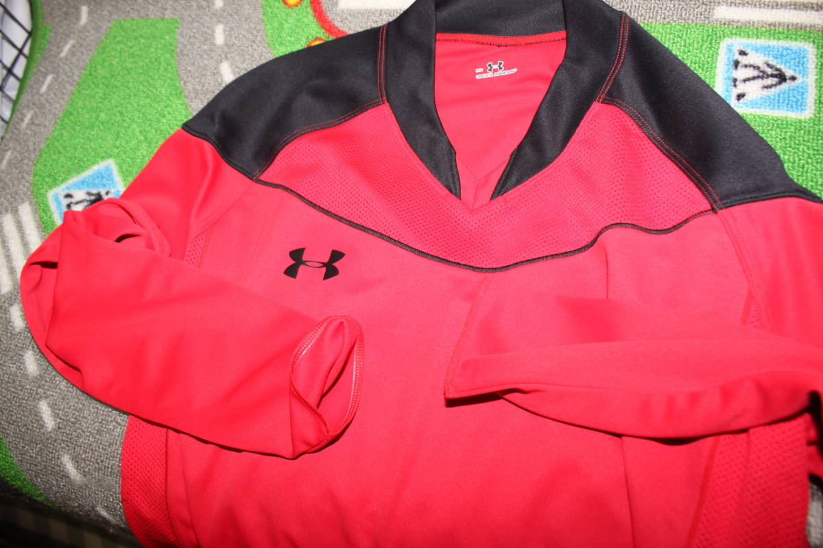  не использовался Under Armor LG красный чёрный b Lee ji- футбол p Ractis рубашка нагрев механизм футболка с длинным рукавом MSC6039 бесплатная доставка быстрое решение 
