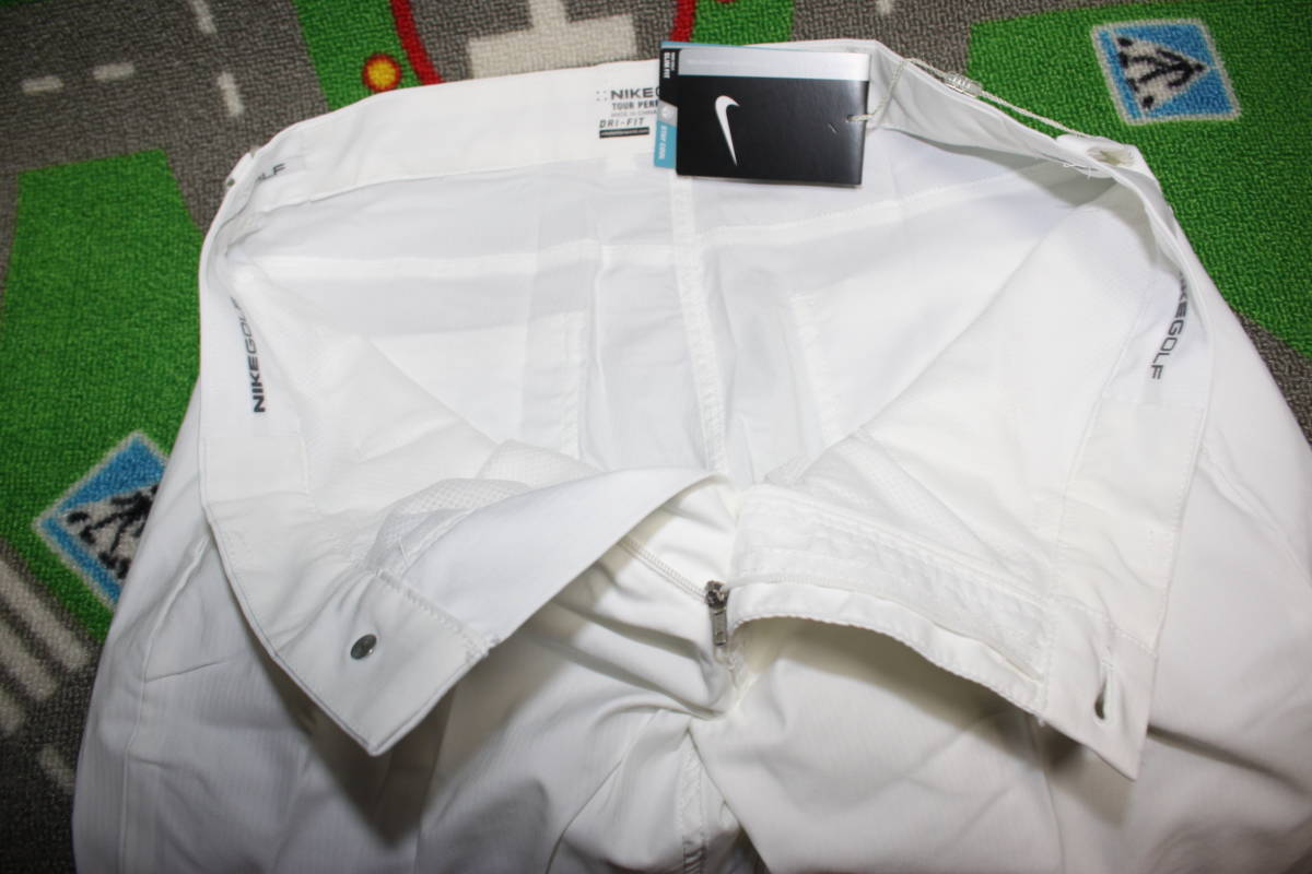 未使用ナイキNIKE W34 白 DRI-FIT 2WAY ストレッチヘリンボーンツイル