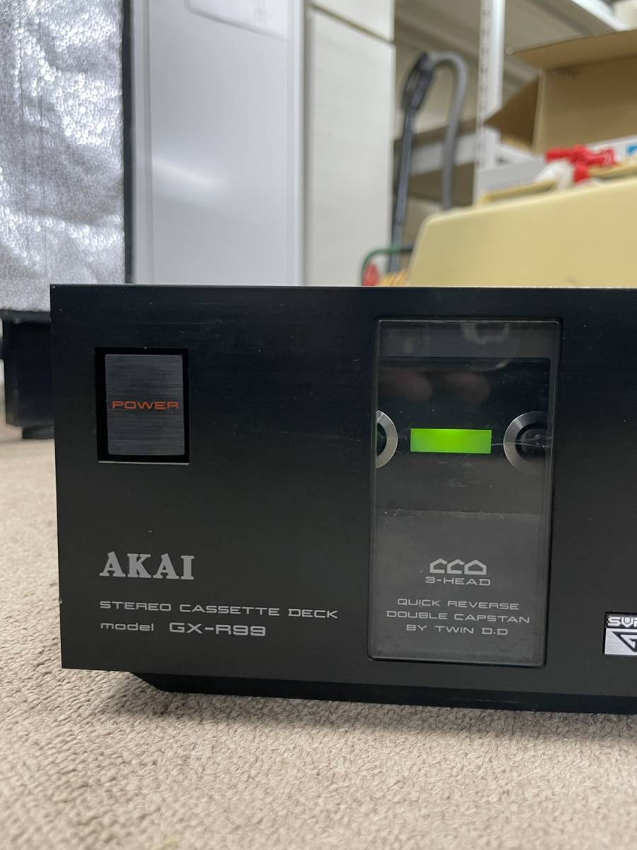 1円 石 通電OK AKAI ステレオ カセットデッキ GX-R99 アカイ