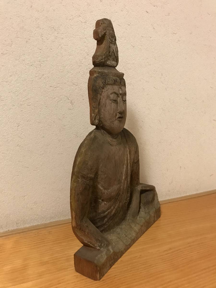 ☆ 大珍品！ 仏教美術白毫寺（びゃくごうじ） 観音菩薩坐像木彫仏像