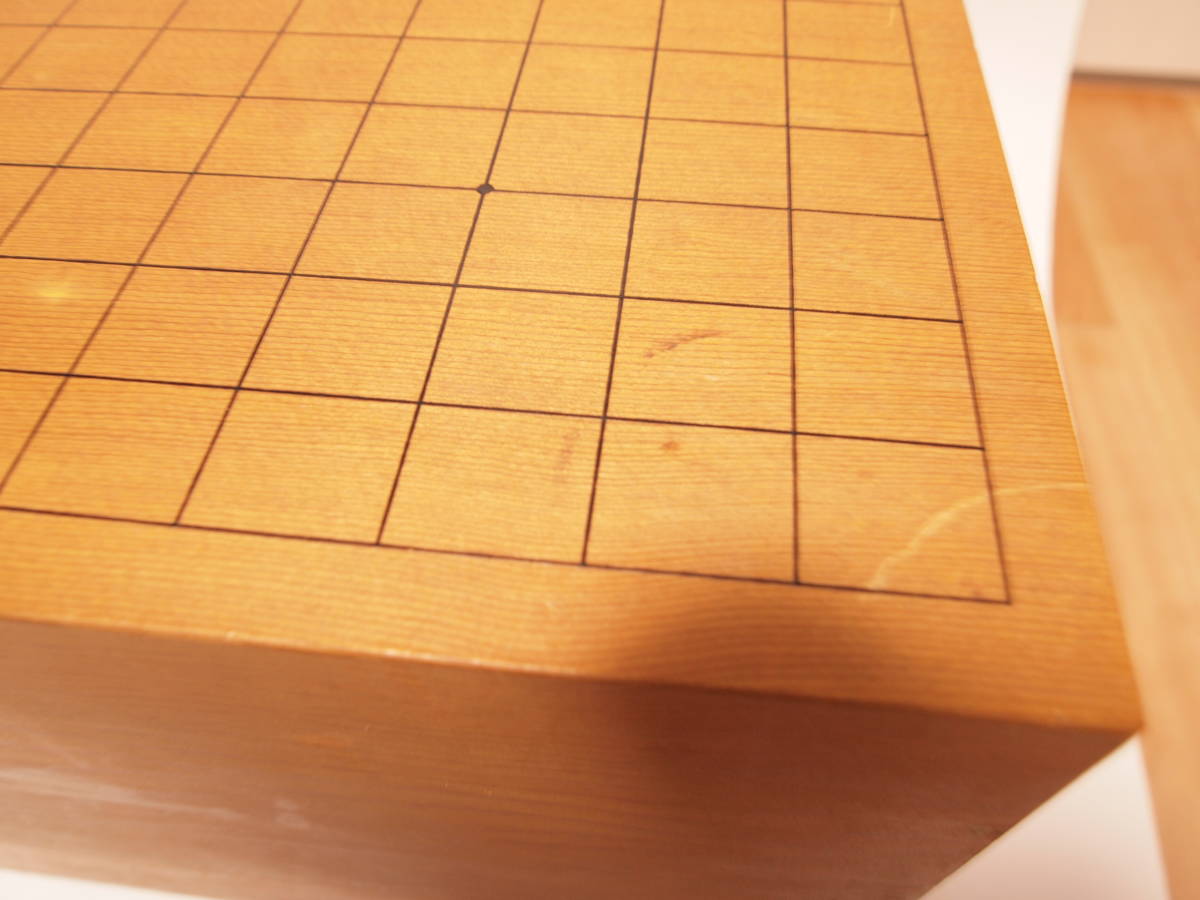 高級 囲碁 天地柾 本榧 六寸 天地柾目 脚付き 碁盤 囲碁盤 の画像9