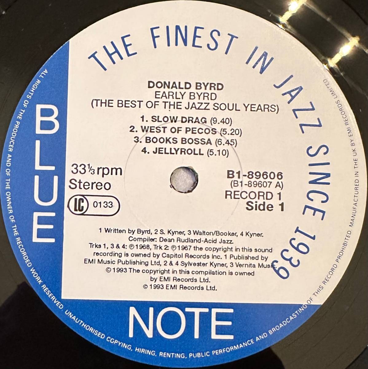 ■1993年 UK盤 Donald Byrd - Early Byrd (The Best Of The Jazz Soul Years) 2枚組 12”LP B1-89606 Blue Note / EMI_画像3
