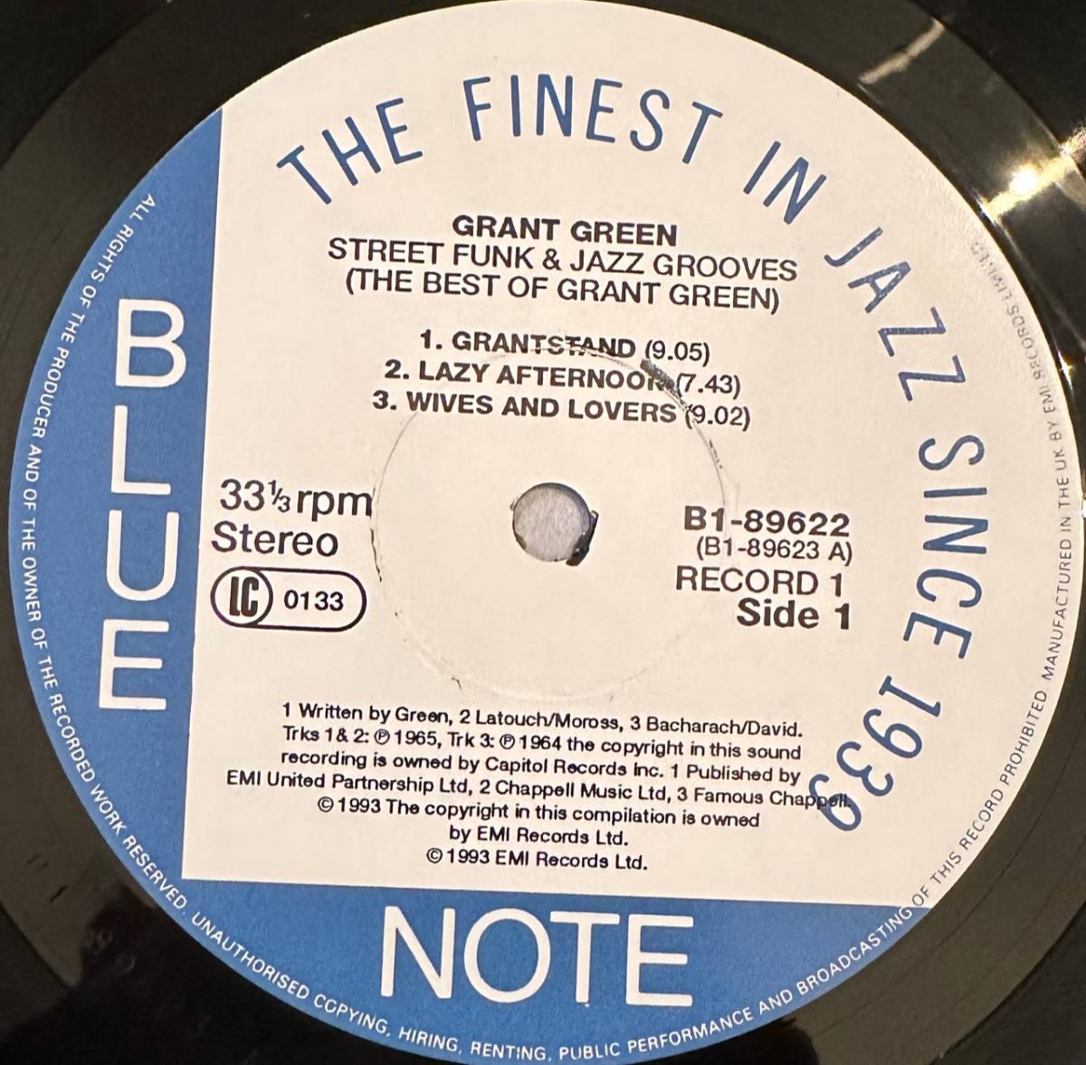 ■1993年 UK盤 Grant Green - Street Funk & Jazz Grooves (The Best Of Grant Green) 2枚組 12”LP B1-89622 Blue Note / EMI_画像3