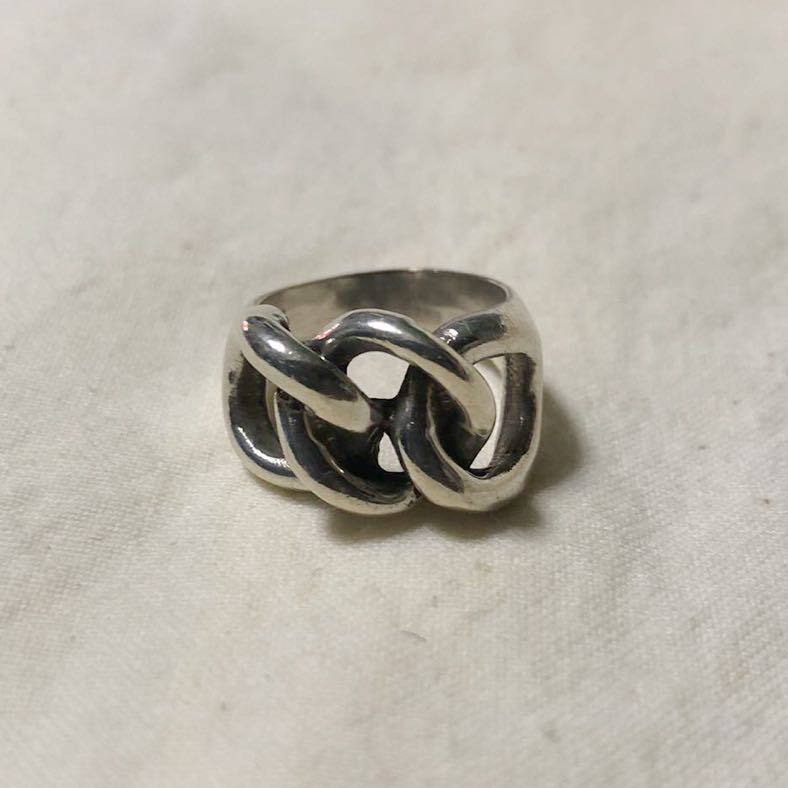 Vintage Silver Ring Chain Knot 925 スターリングシルバー メキシカン