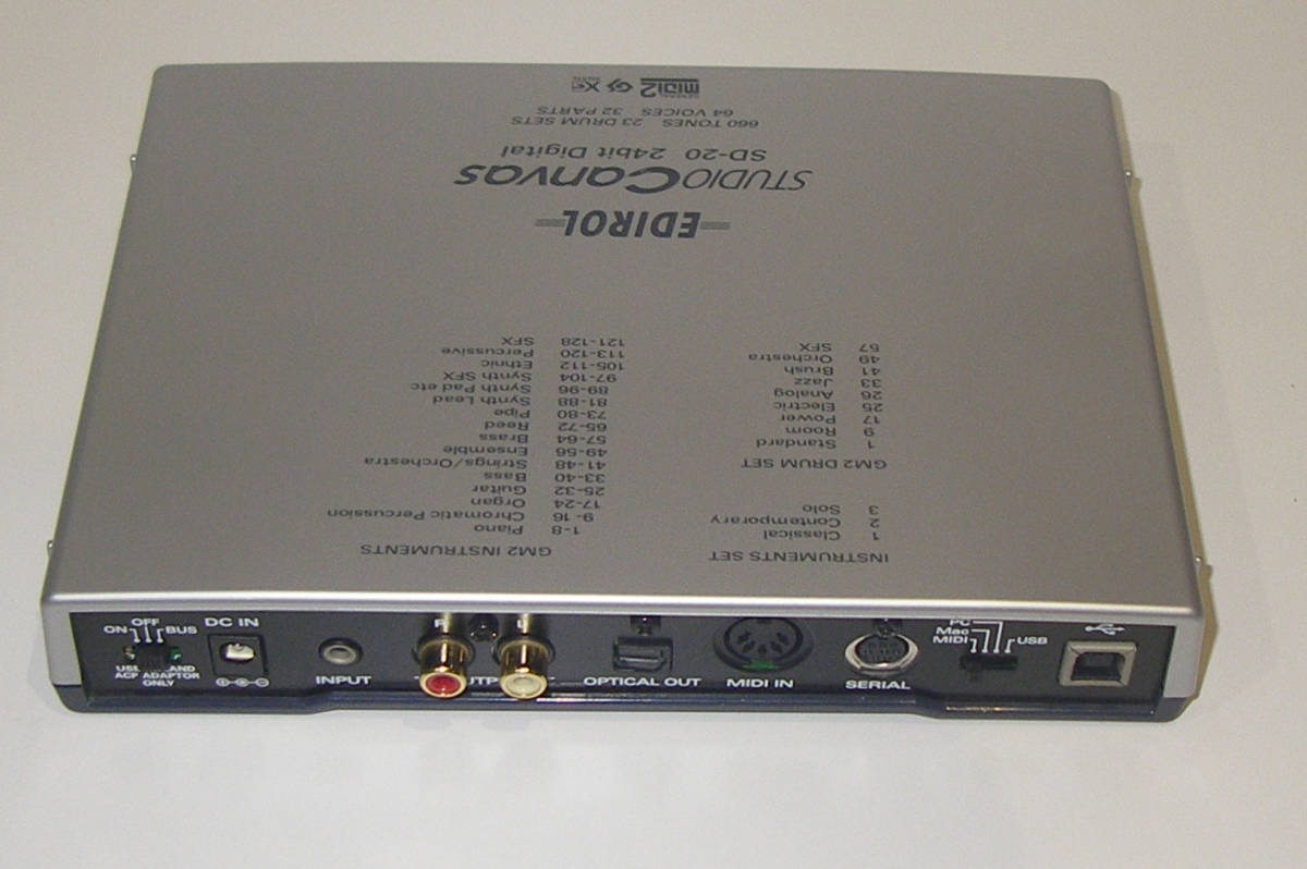 *Roland EDIROL SD-20 sound module *USB*OK!!*MADE in JAPAN*