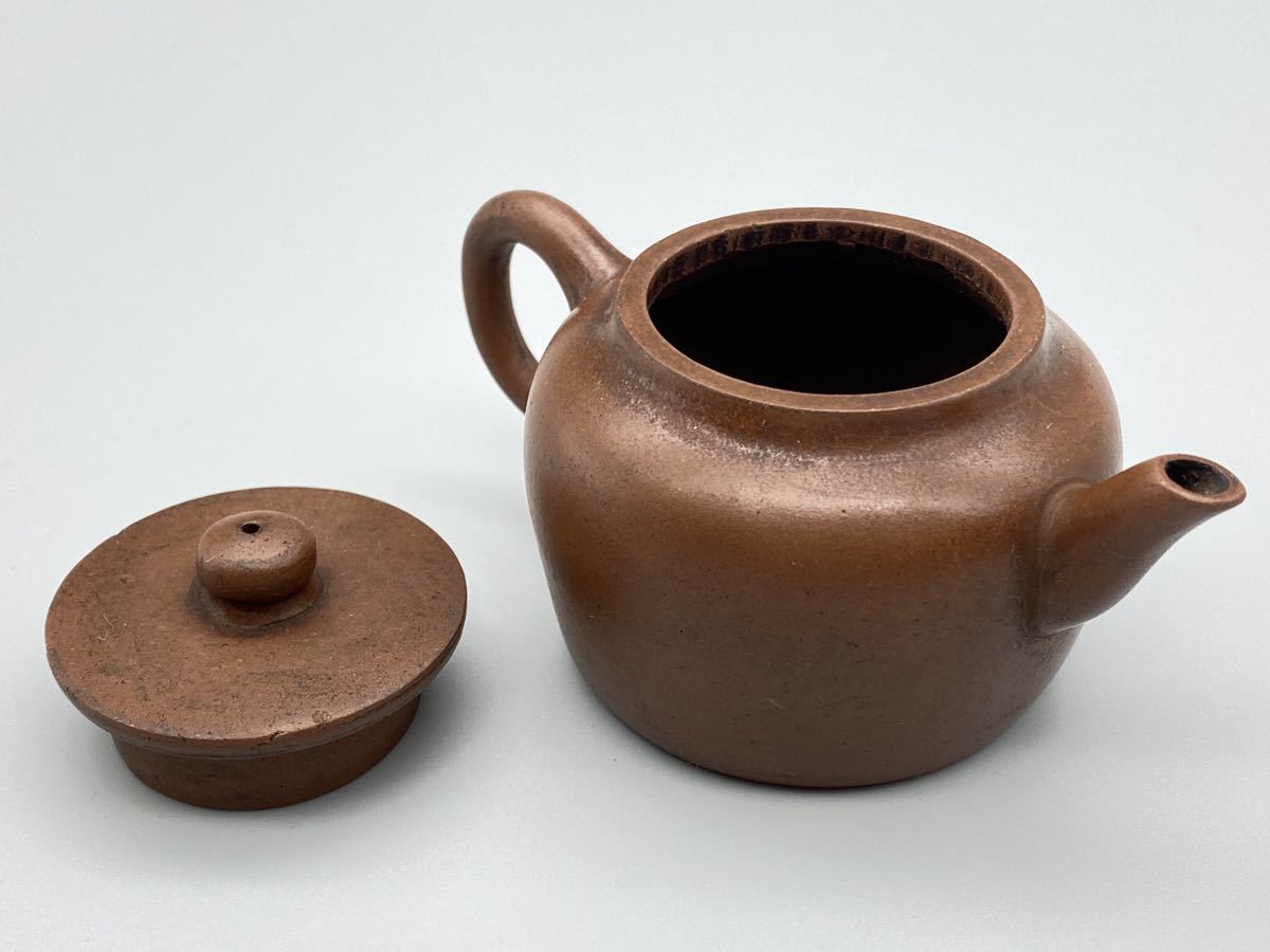 森峯雅楽　底印あり　朱泥急須　小さめ　胴径約6.5cm / 茶器　煎茶道具　工芸品【JK65】_画像5