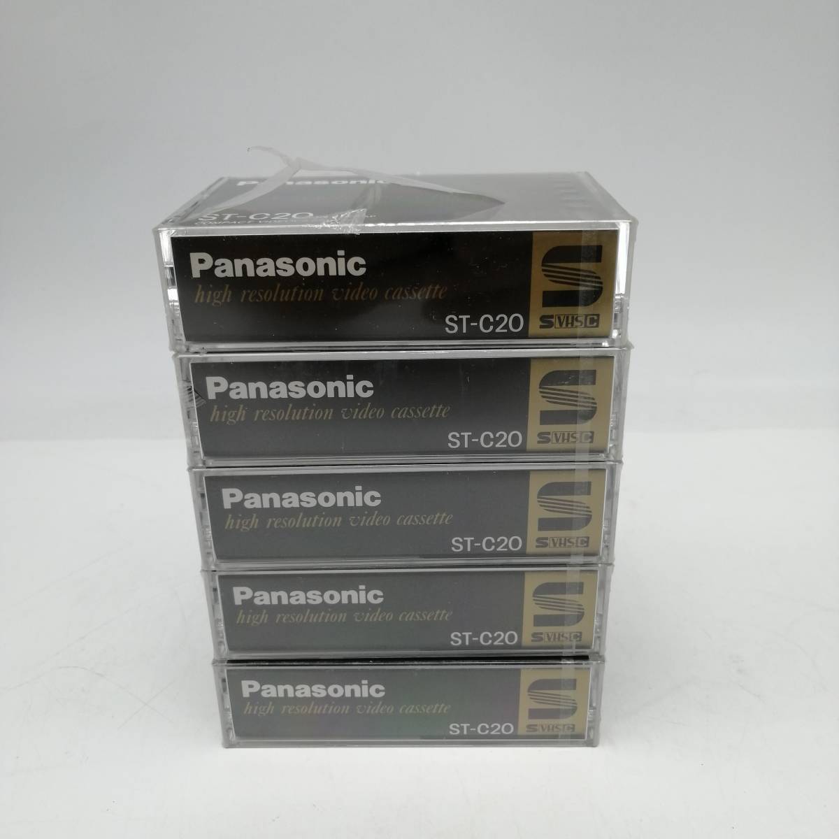 h3951 新品 未開封 未使用 Panasonic パナソニック VHS C ビデオテープ ST-C20 5本 現状品 映像機器 ビデオデッキ_画像1