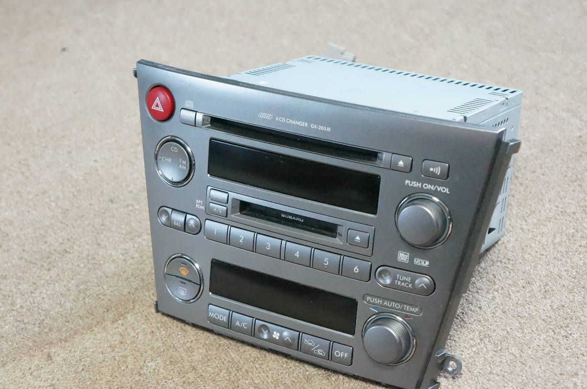 現状渡し品 スバル 純正 GX-203JE レガシィ BL BP BL5 BP5 6連 CD MDの画像1