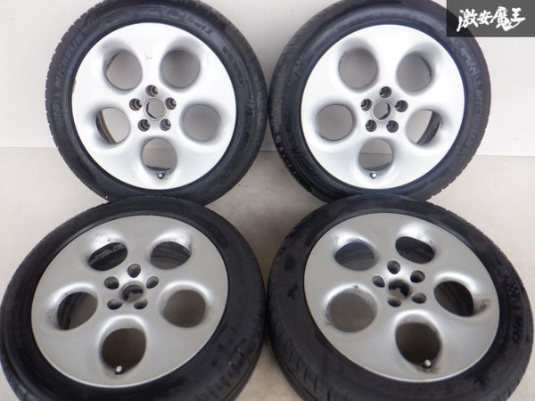 アルファロメオ純正 GTV 16インチ 6.5J +30.5 5穴 PCD98 ミシュラン PILOT SPORT3 205/50R16 4本 純正戻し スペア 補修用などにどうぞ_画像1