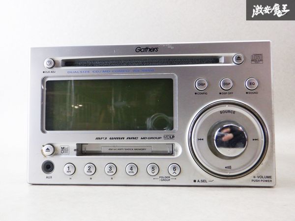 ホンダ純正 Gathers ギャザズ KENWOOD CD MD デッキ プレーヤー WX-484M 棚D2の画像1