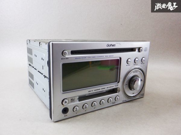 ホンダ純正 Gathers ギャザズ KENWOOD CD MD デッキ プレーヤー WX-484M 棚D2の画像3