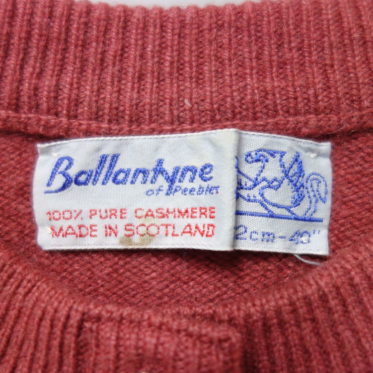 英国 スコットランド製 Ballantyne バランタイン カシミヤ100% 金