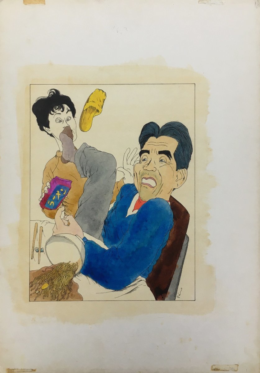 完璧主義 真作保証品『伊坂芳太良 直筆画稿 イラスト原画』直筆サイン入 サイン、直筆画
