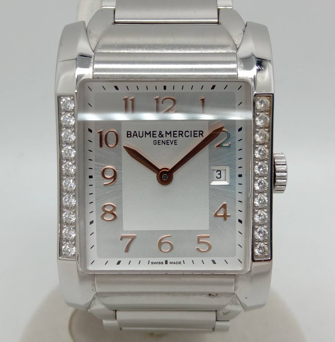 愛用 Hampton ボーム&メルシエ BAUME&MERCIER 【電池交換済