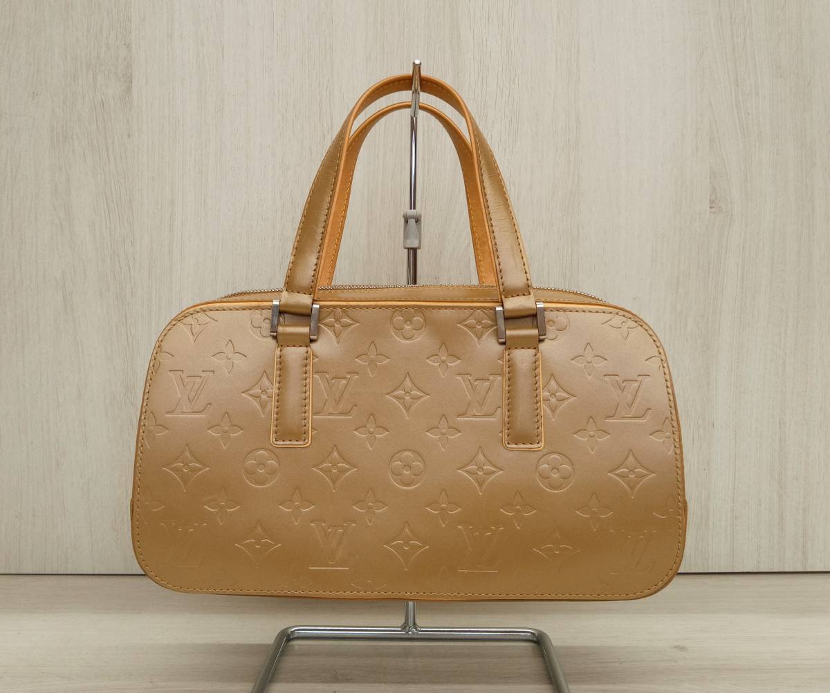 LOUIS VUITTON ルイ ヴィトン モノグラムマット TH0064 M55177 シェルトンMM ゴールド系 ハンドバッグ バッグ_画像2