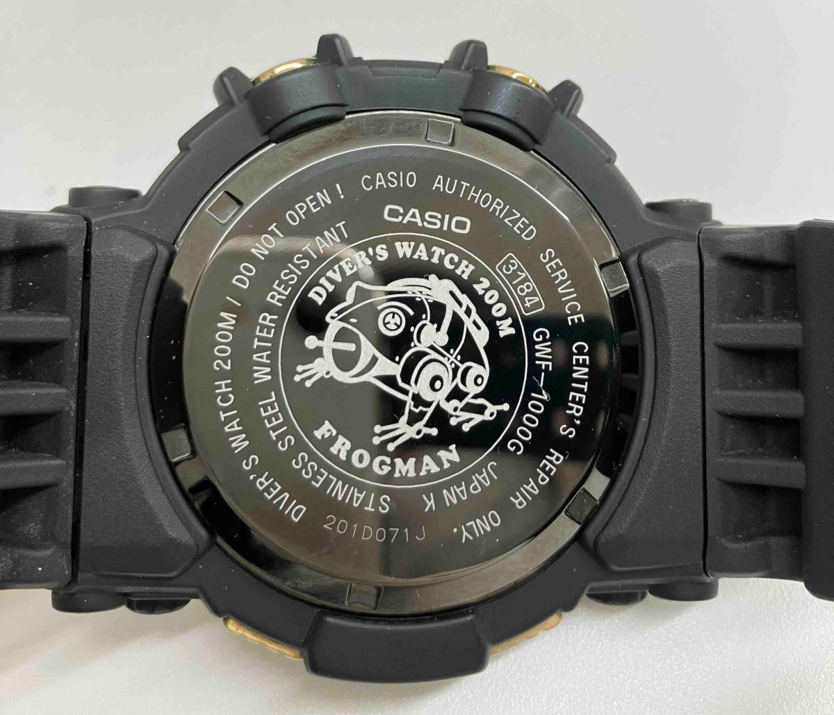 CASIO G‐SHOCK FROGMAN GWF-1000G-1JR カシオ ジーショック フロッグマン ソーラー電波 黒金蛙 201D071J_画像2