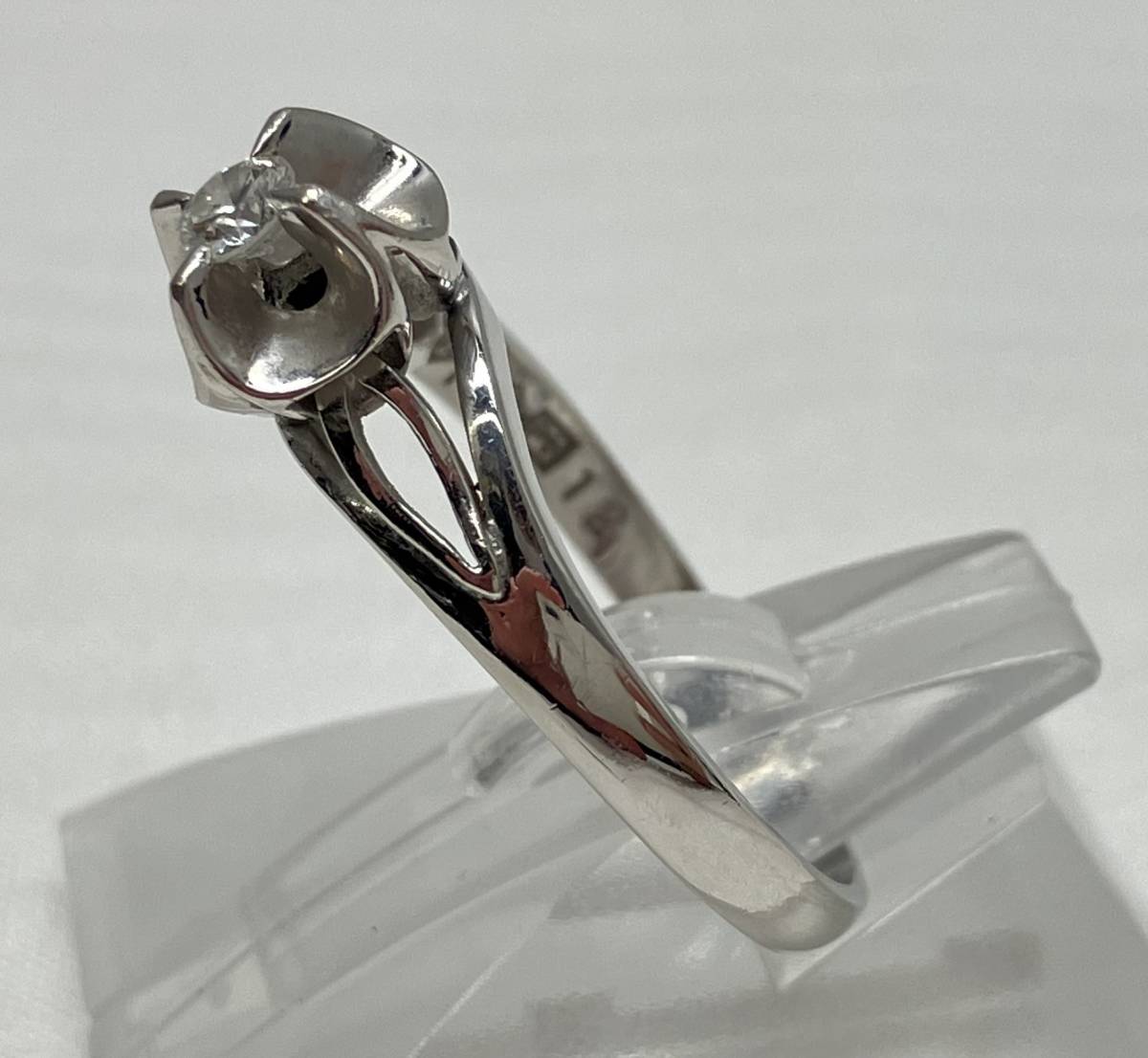 Pt900 プラチナ／#14／ダイヤ0.12ct／4.3g／リング_画像3