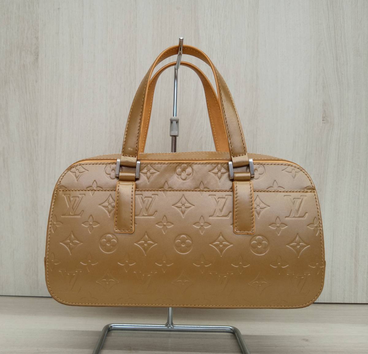 LOUIS VUITTON ルイ ヴィトン モノグラムマット TH0064 M55177 シェルトンMM ゴールド系 ハンドバッグ バッグ_画像1