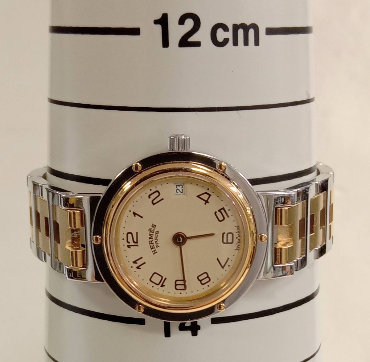 HERMES エルメス クリッパー CL4.220 レディース クォーツ 腕時計 時計_画像7