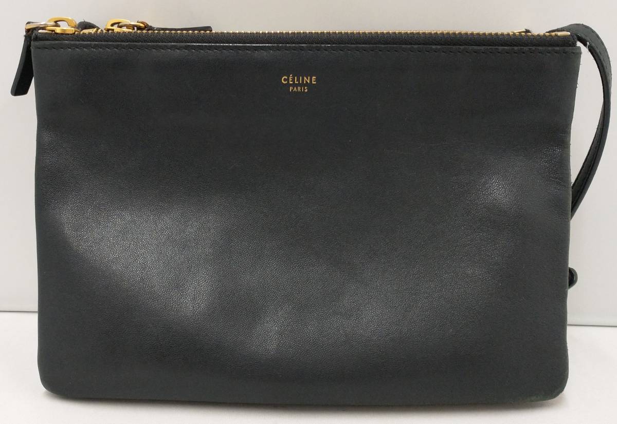 【一部予約!】 CELINE セリーヌ トリオショルダー バッグ F-MP-2176 レザー ブラック 黒 肩掛け コンパクト 鞄 品物のみ ショルダーバッグ 【一部予約!】 CELINE セリーヌ トリオショルダー バッグ F-MP-2176 レザー ブラック 黒 肩掛け コンパクト 鞄 品物のみ ショルダーバッグ