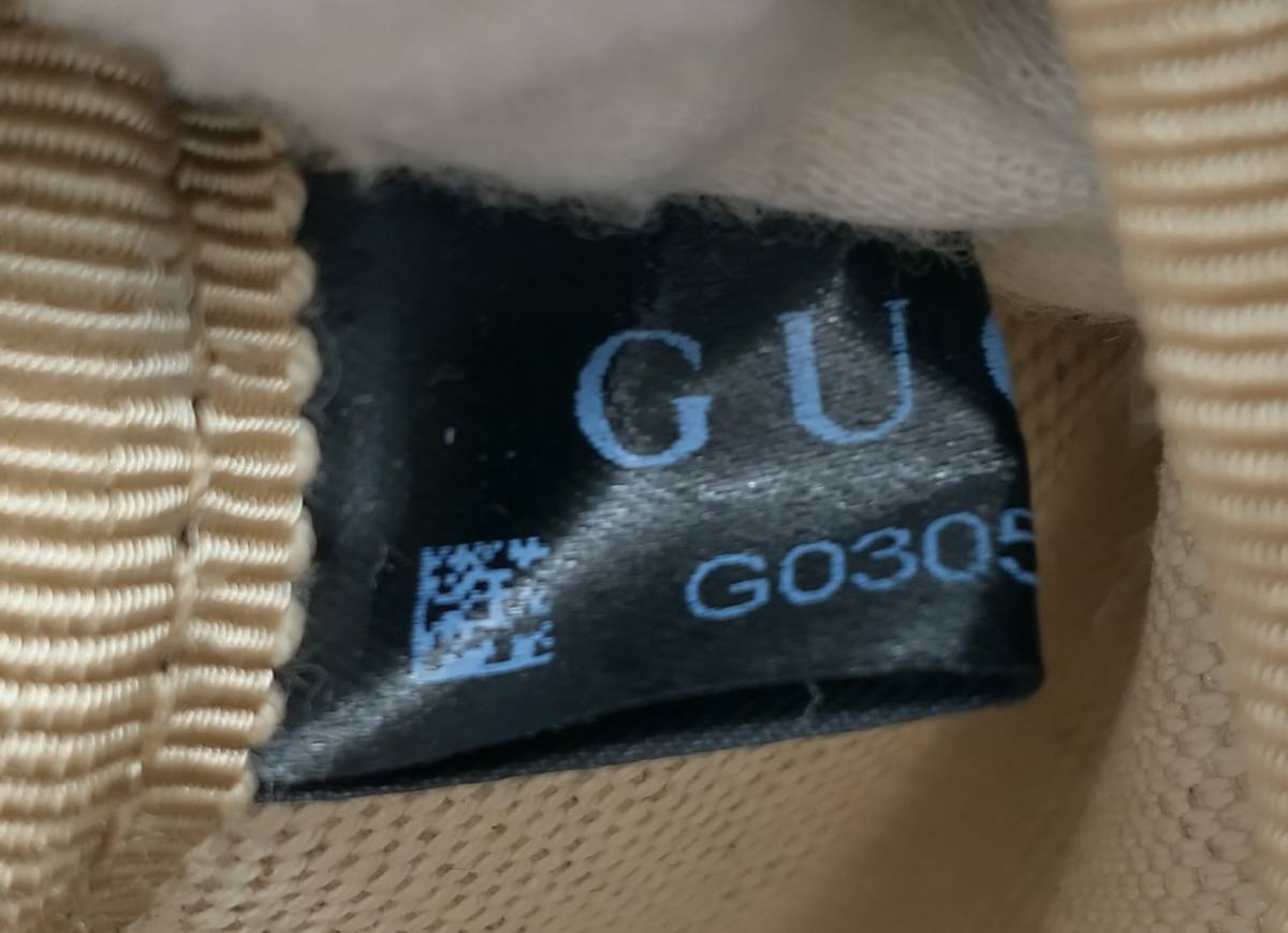 GUCCI 527792 スモールプリント ボディバッグ レザー ブラック 保存袋付き グッチ_画像6