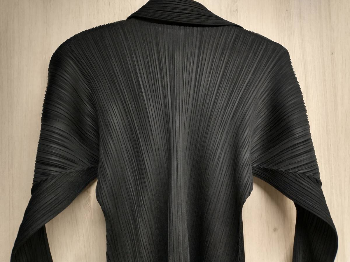 PLEATS PLEASE ISSEY MIYAKE PP23-JD501 プリーツプリーズ イッセイミヤケ カーディガン 羽織り ブラック レディース サイズ3 変形_画像5